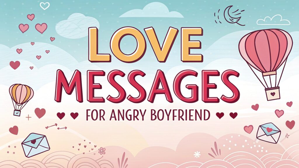 Love Messages for Angry Boyfriend