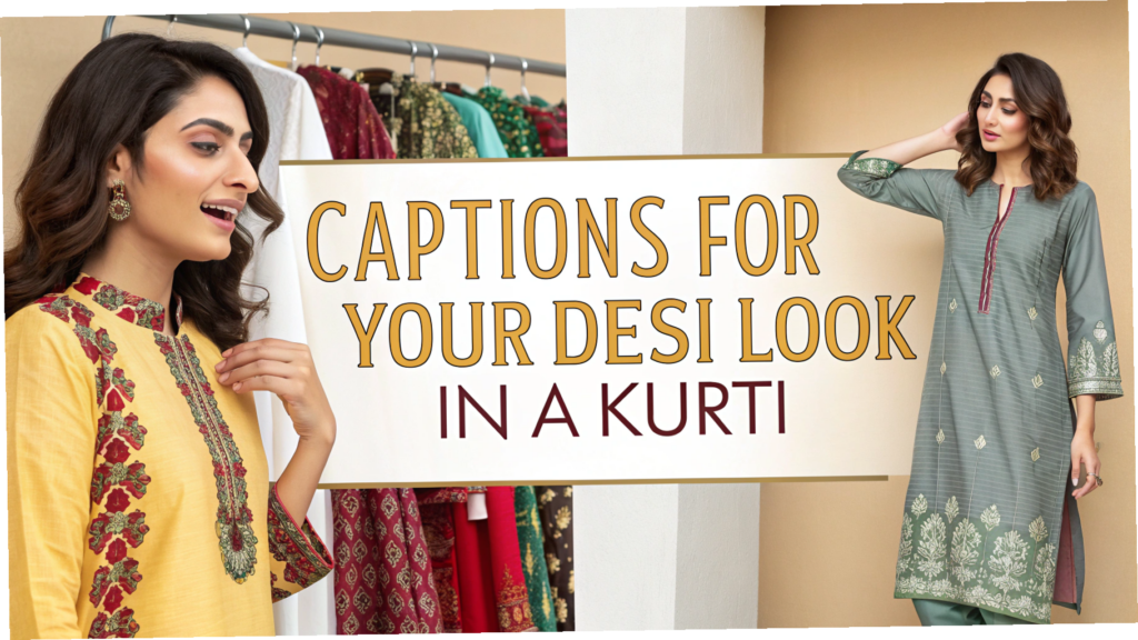 Captions for Your Desi Look in a Kurti