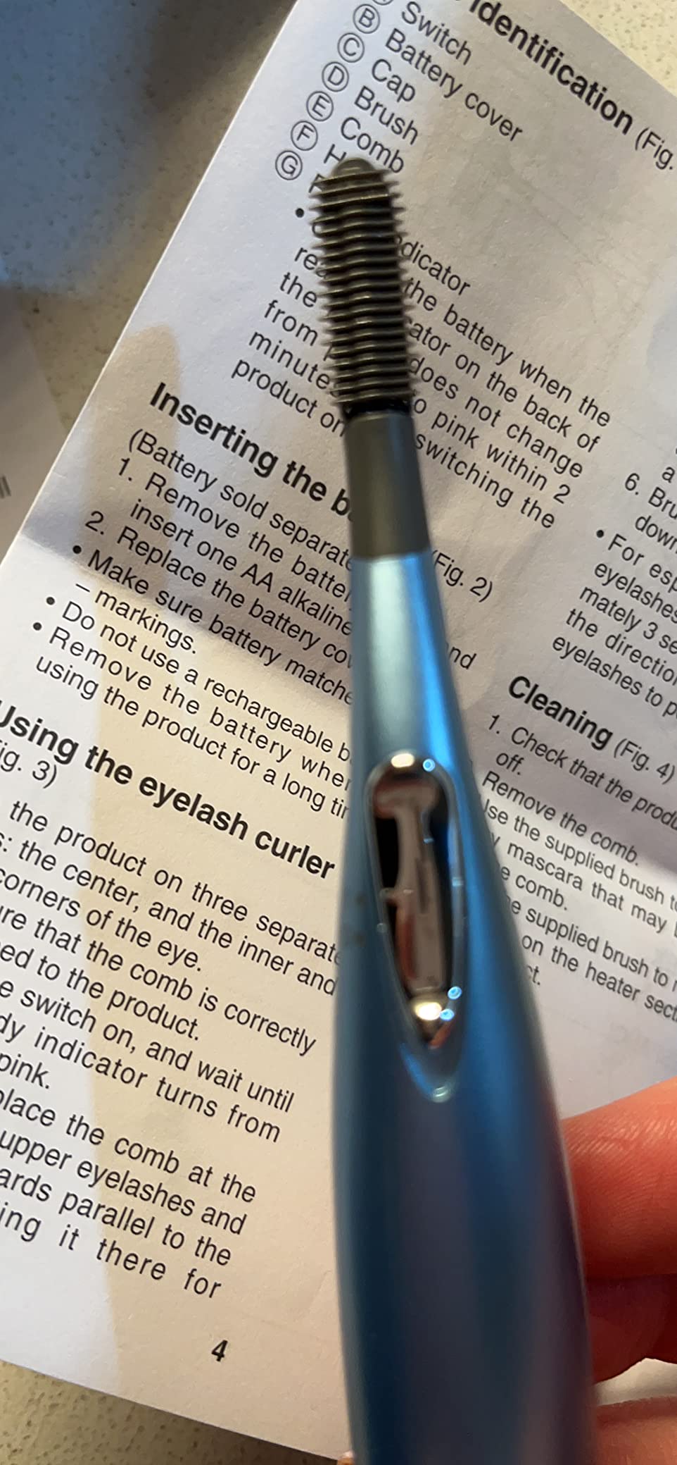 Panasonic Heated Eyelash Curler Comb With Non-Stick Silicone, Wand-Style - EH2351AC customer photo 2