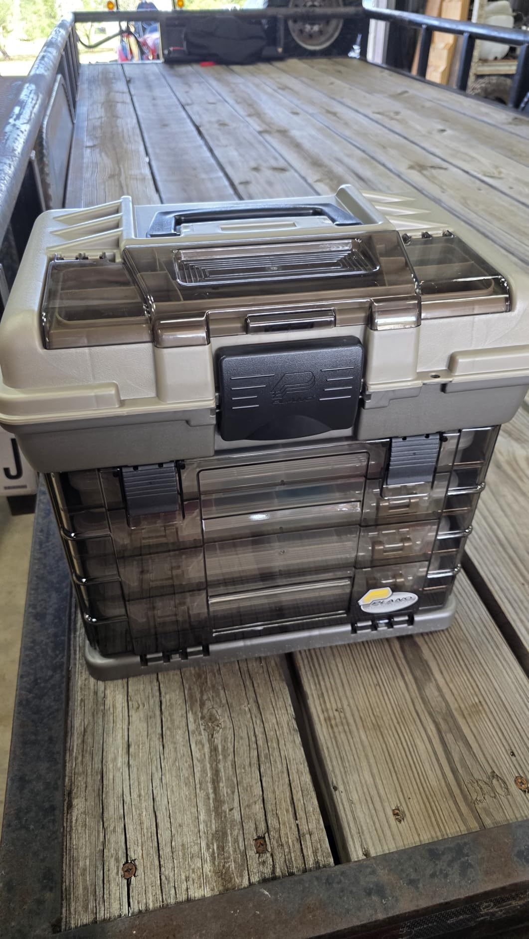 Plano Guide Series StowAway 4-By Rack System Tackle Box, Holds 4 3700 Utility Tackle Boxes, Quick-Access Top Storage customer photo 2