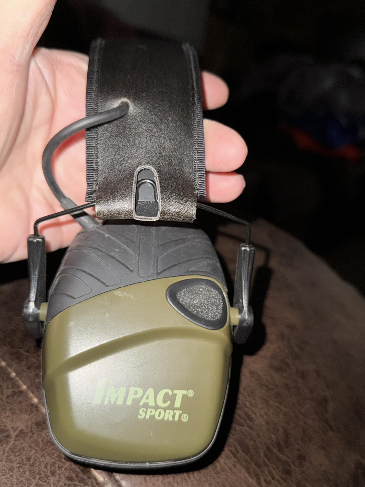 Howard Leight Impact Sport Sound Amplification Electronic Earmuff, Green customer photo 2