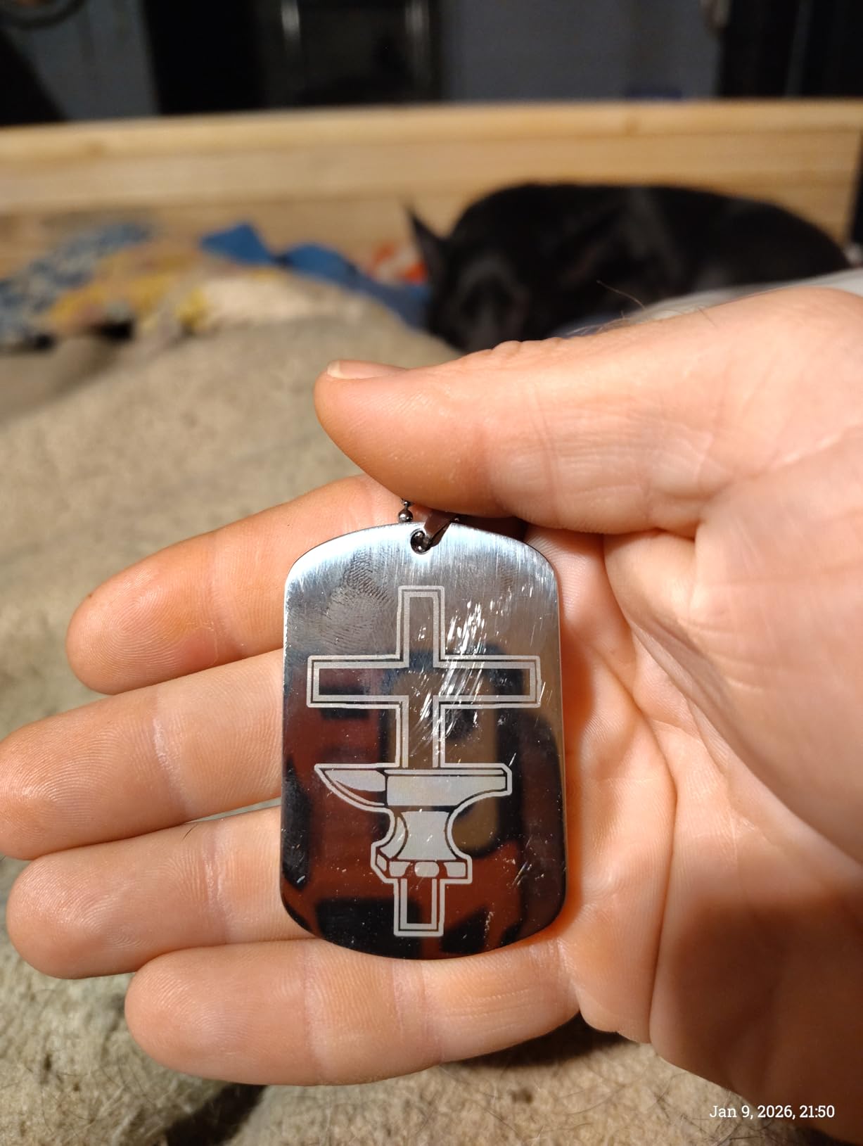 Custom Photo Engraving Dog Tag Necklace - Personalized Jewelry for Lover, Mom, Dad, Friend, Family & Pet Lovers - Cherished Memorial Gift customer photo 1