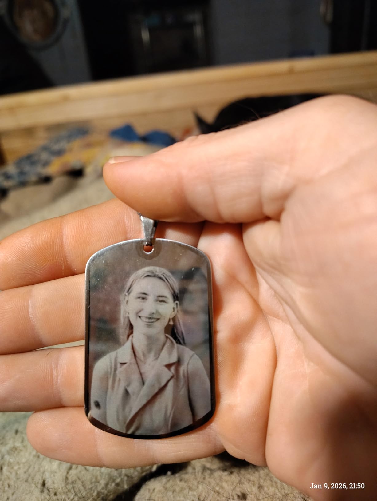 Custom Photo Engraving Dog Tag Necklace - Personalized Jewelry for Lover, Mom, Dad, Friend, Family & Pet Lovers - Cherished Memorial Gift customer photo 2
