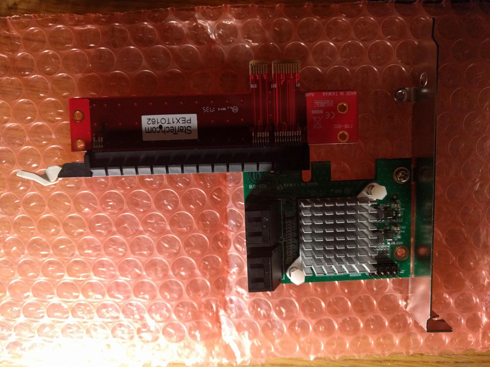 StarTech.com 4 Port PCI Express 2.0 SATA III 6Gbps RAID Controller Card with HyperDuo SSD Tiering - PCIe SATA 3 Controller Adapter , TAA (PEXSAT34RH) customer photo 1