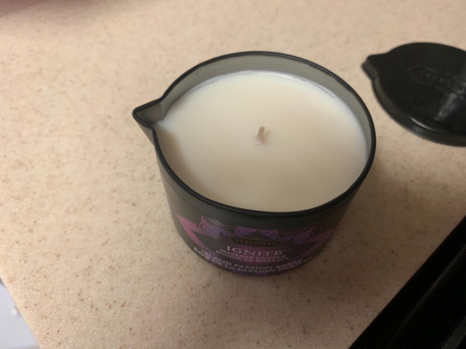 KAMA SUTRA Ignite Massage Candle - Coconut Oil and Soy Based - Island Passion Berry, 6 oz Candle Melts into a Warm Massage Oil, Couples Massage, Pour Spout Massage Candle customer photo 1