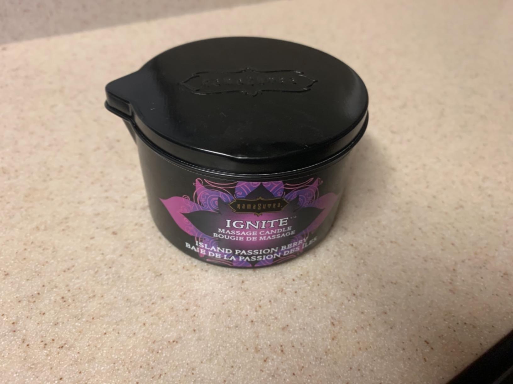 KAMA SUTRA Ignite Massage Candle - Coconut Oil and Soy Based - Island Passion Berry, 6 oz Candle Melts into a Warm Massage Oil, Couples Massage, Pour Spout Massage Candle customer photo 2