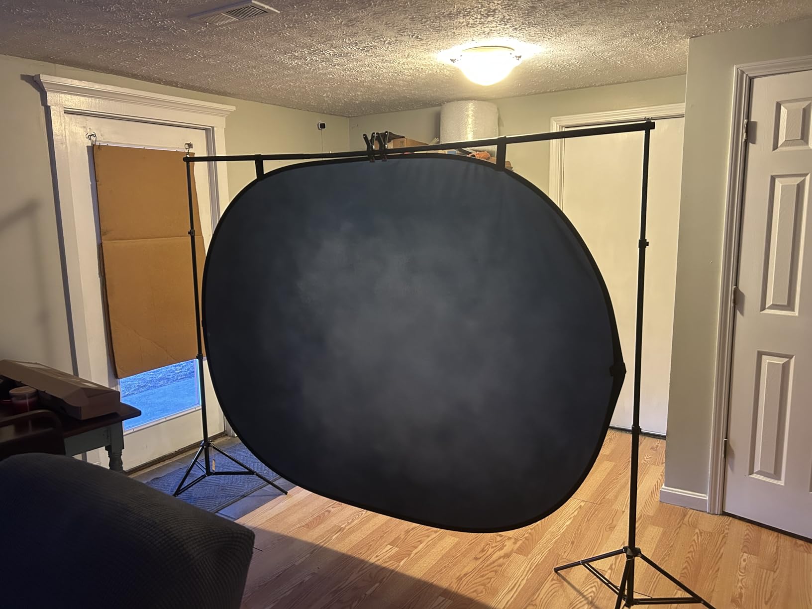 EMART Backdrop Stand 10x7ft(WxH) Photo Studio Adjustable Background Stand Support kit with 2 Crossbars, 8 Clamps, 2 Sandbags and Carry Bag for Parties, Events Decoration, Wedding, Photography customer photo 2