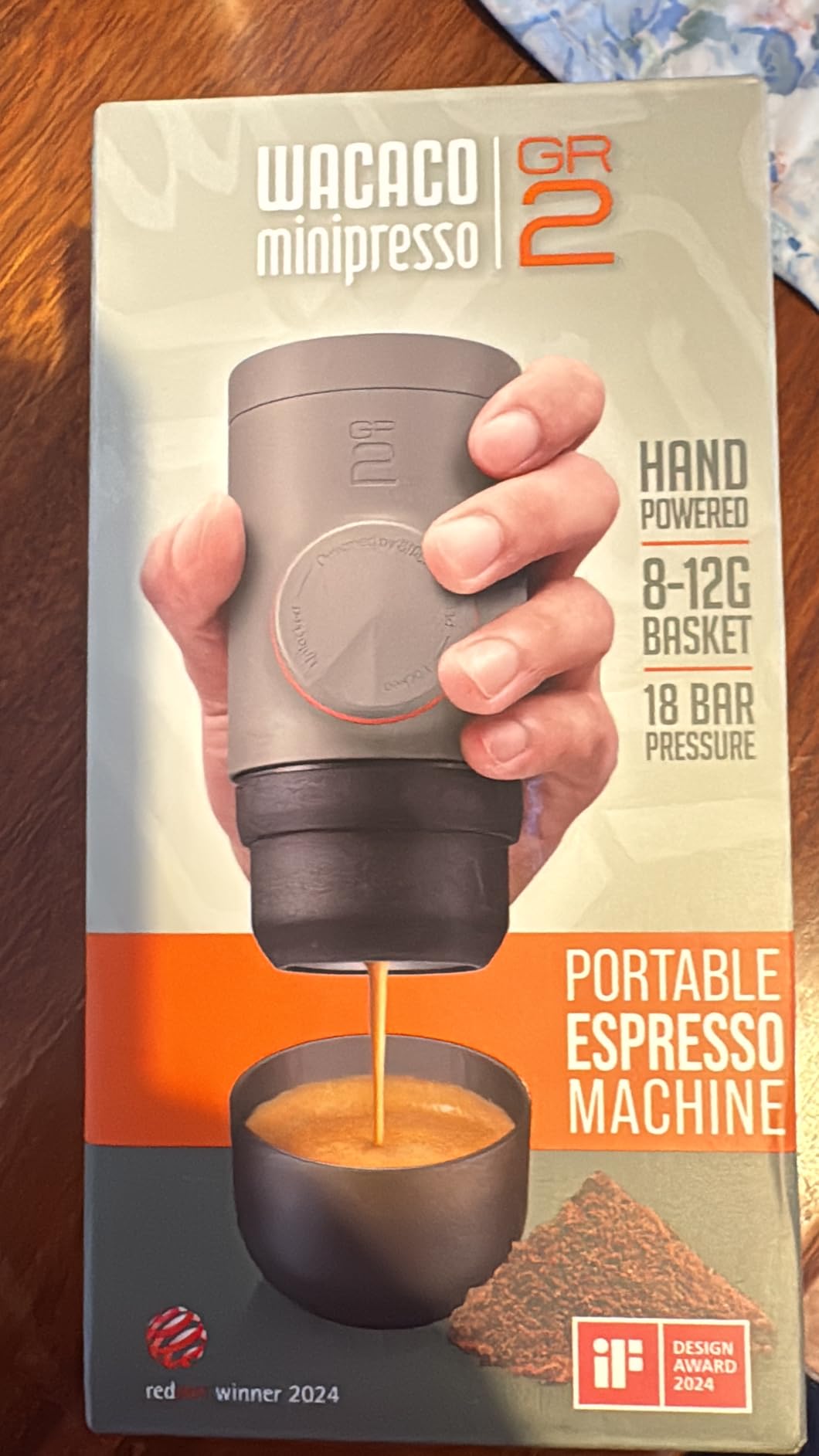 WACACO Minipresso GR, Portable Espresso Machine, Compatible Ground Coffee, Hand Coffee Maker, Manually customer photo 2
