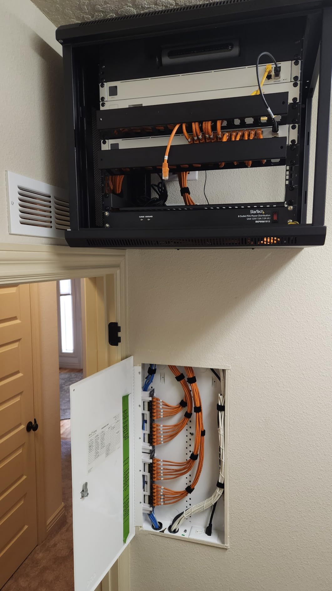 StarTech.com 2-Post 6U Wall Mount Network Cabinet with 1U Shelf - Ships Fully Assembled customer photo 2