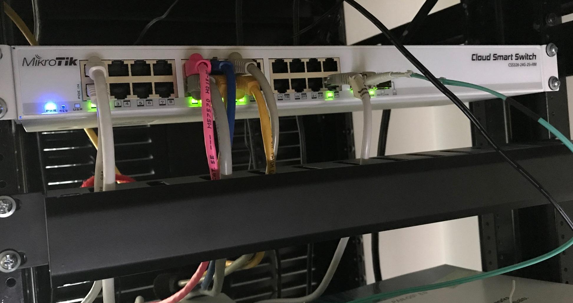MikroTik CSS326-24G-2S+RM Managed Gigabit Ethernet (10/100/1000) Supports Power Over Ethernet (PoE) 1U Network Switch, White customer photo 1