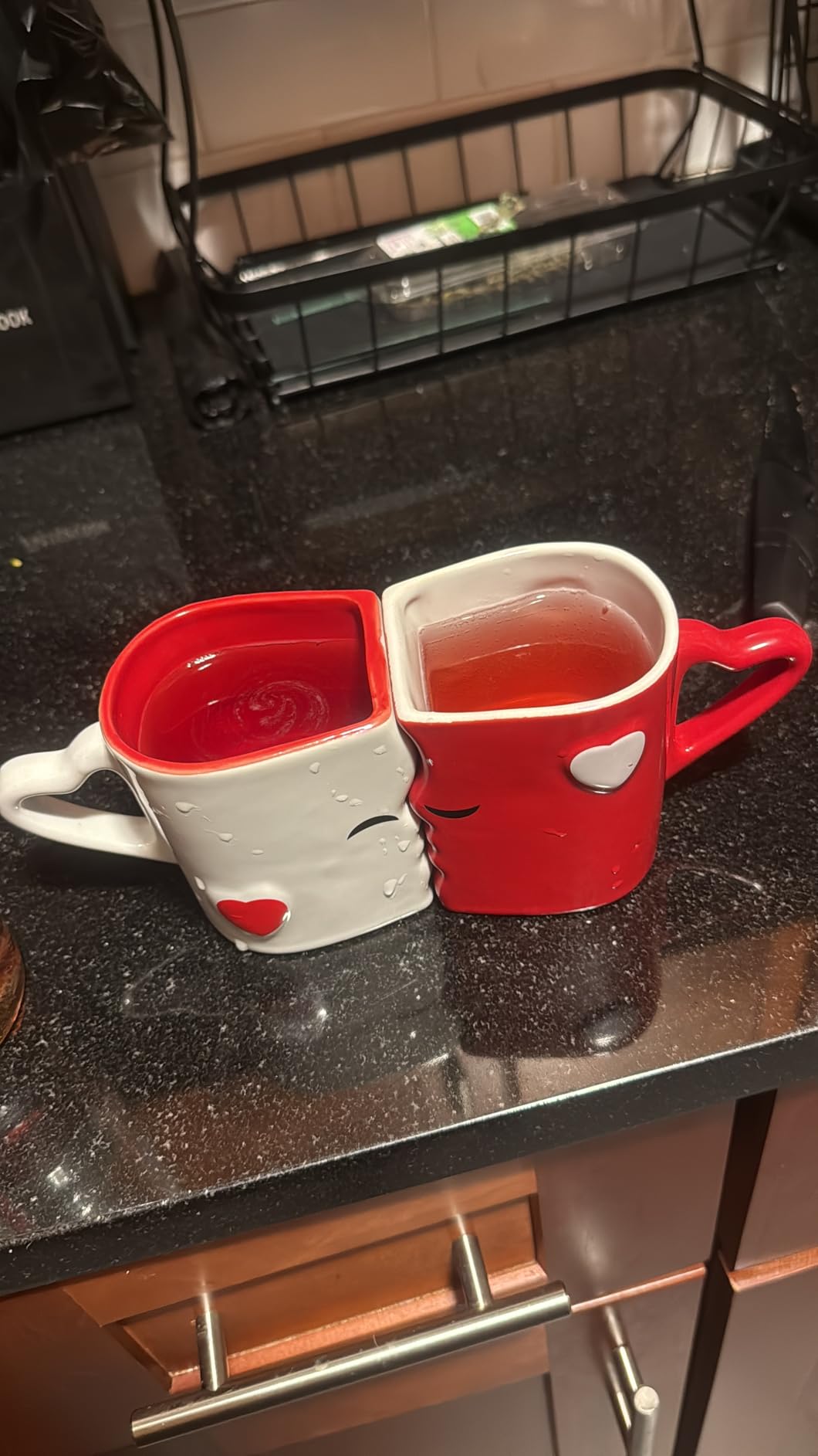 MIAMIO - Coffee Mugs/Kissing Mugs Set Ceramic with Gift Box (Red) customer photo 1