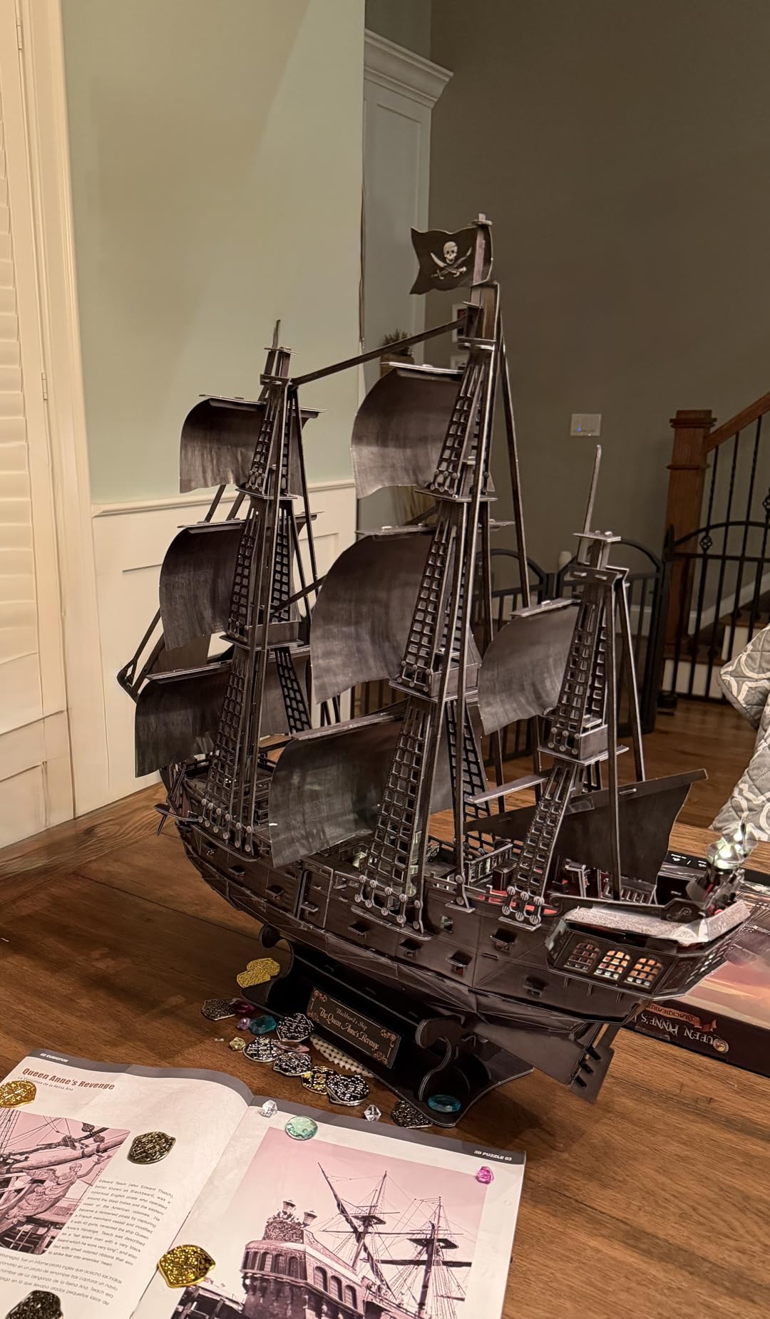 CubicFun 3D Puzzles for Adults Home Decor Pirate Ship Gifts for Men Women Model Kits Brain Teaser Gifts for mom,Queen Anne's Revenge 340 Pcs Easter Gift customer photo 1