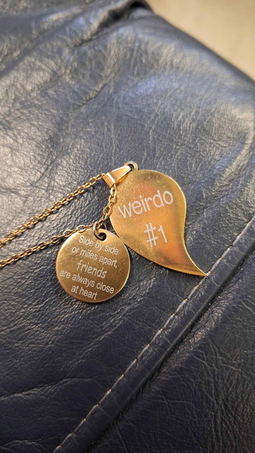 Best Friend Necklaces BFF Necklace for 2 Friendship Valentines Day Gifts Matching Heart Pendant Necklace Best Friends Forever customer photo 1