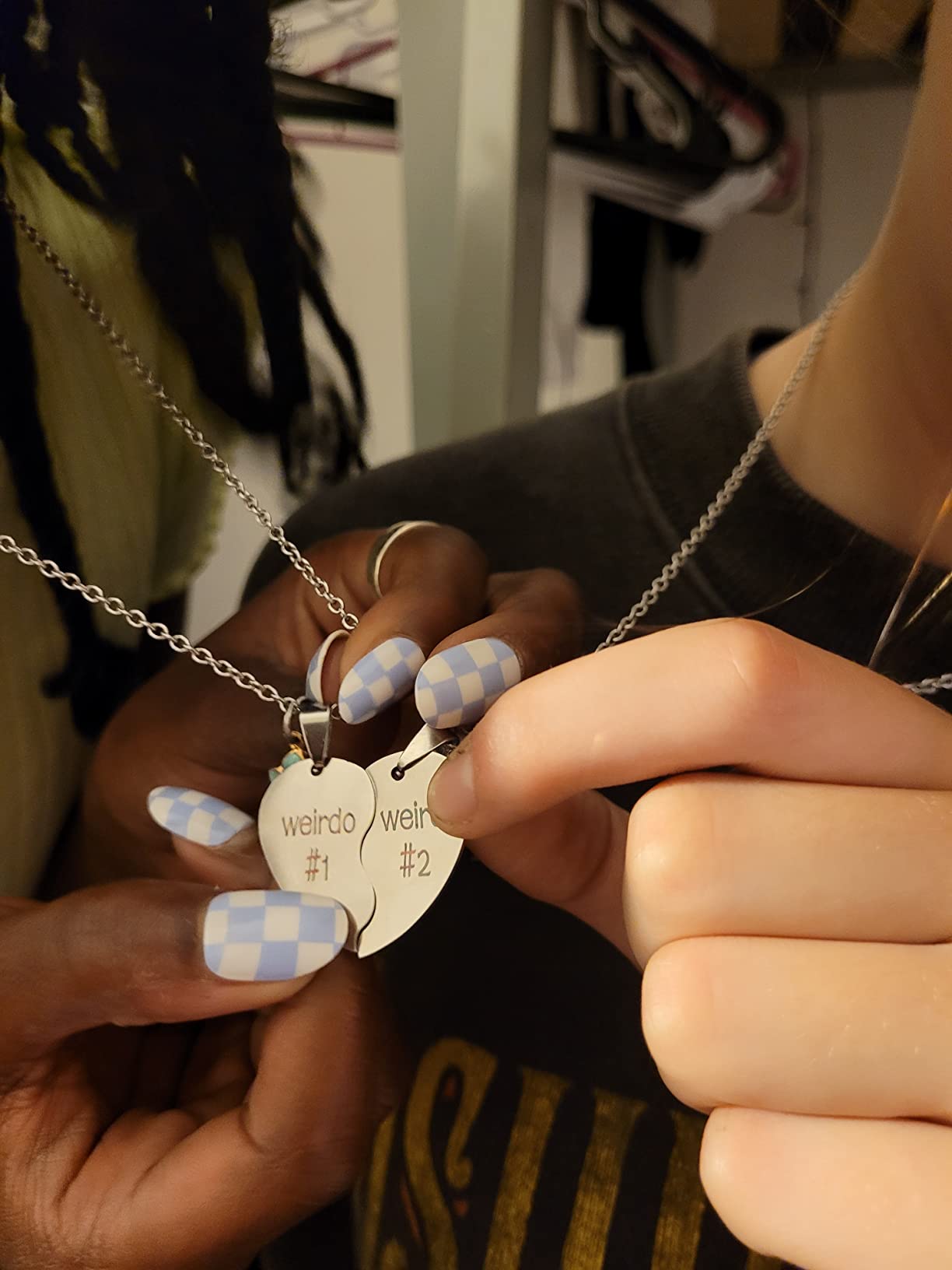 Best Friend Necklaces BFF Necklace for 2 Friendship Valentines Day Gifts Matching Heart Pendant Necklace Best Friends Forever customer photo 2