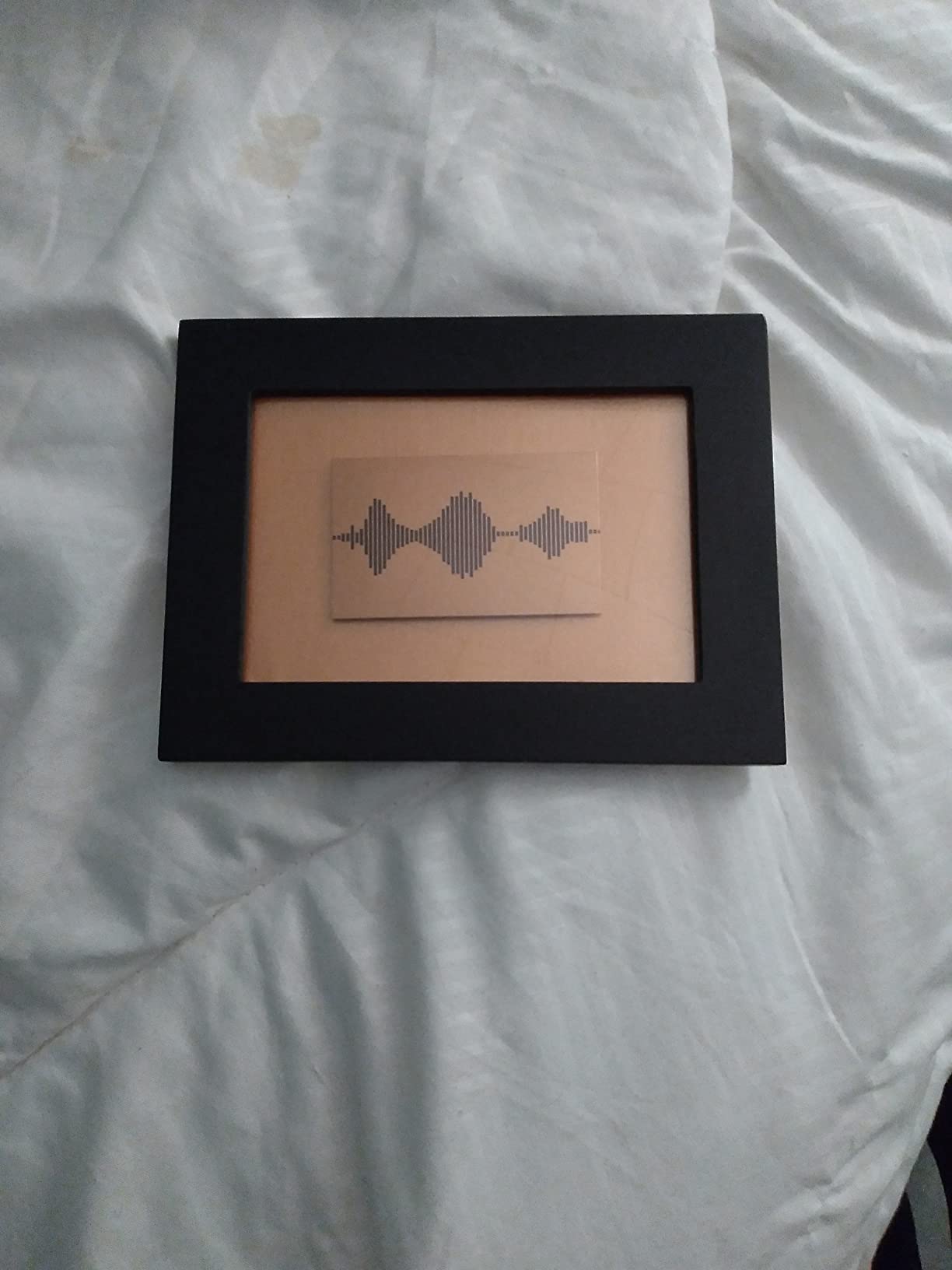 IGREAN I Love You Soundwave Art, Great Bronze Visible Voice Gift for Valentines Day 8th Wedding Anniversary her or him Husband from Wife customer photo 2