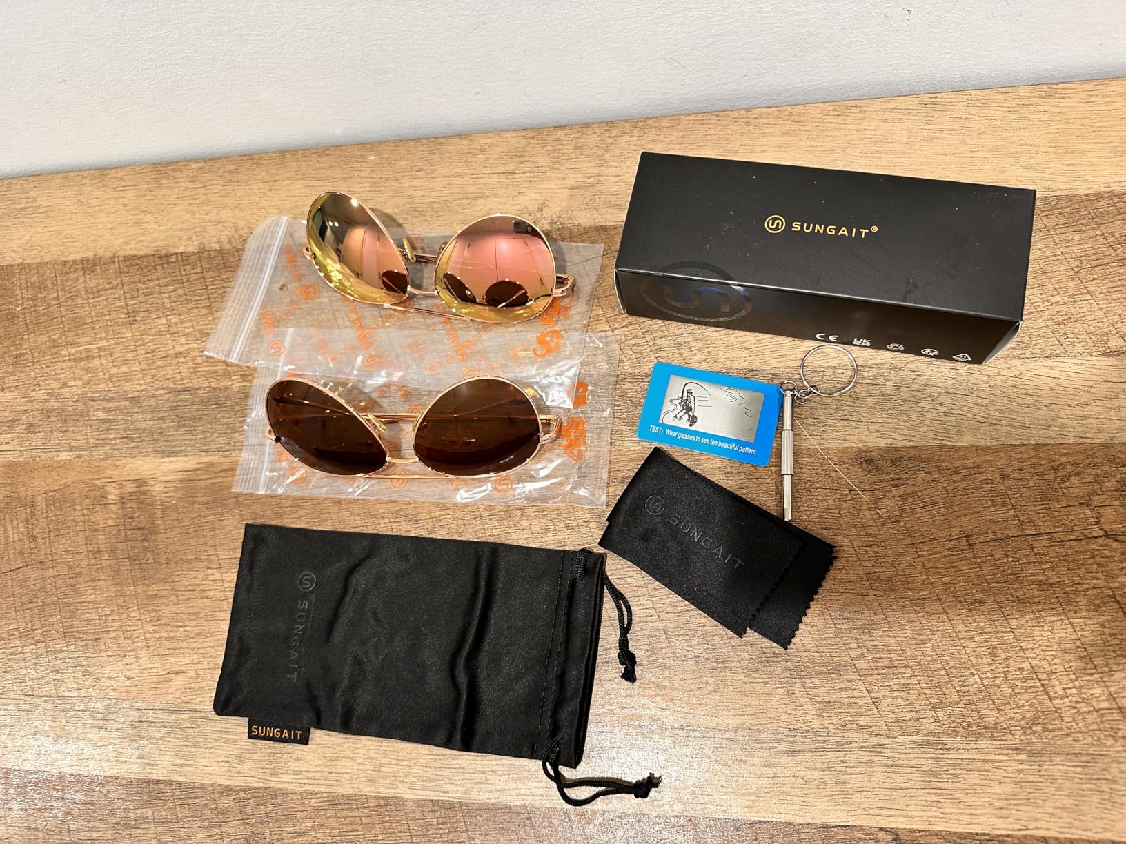 SUNGAIT Women's Lightweight Oversized Aviator Sunglasses - Classic Style Polarized Lens customer photo 2