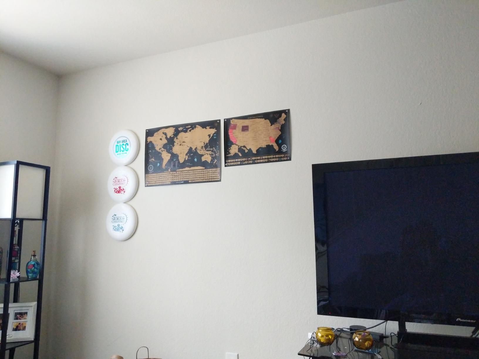 Two Scratch-Off Maps: World Map 17x24