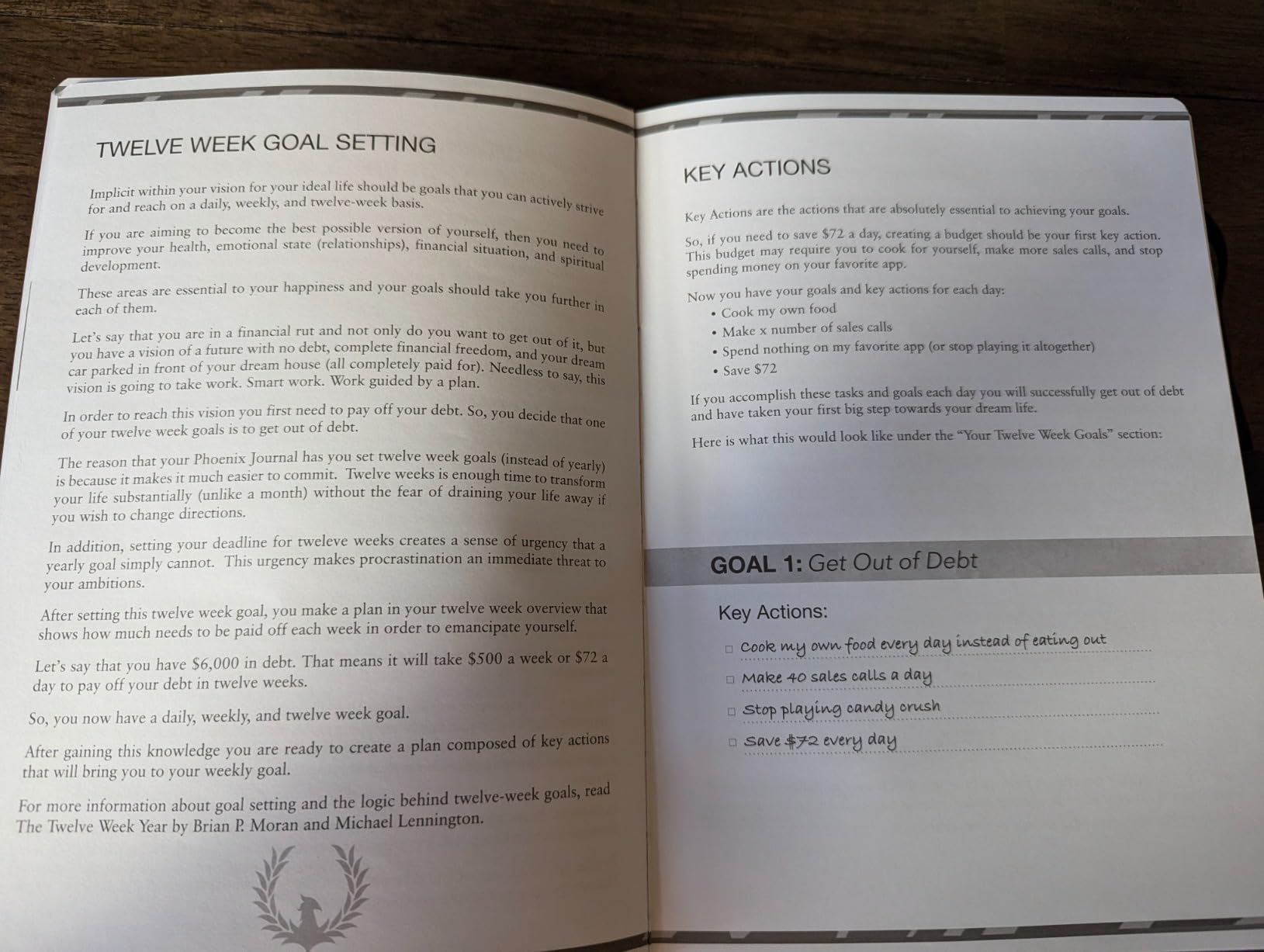 The Phoenix Journal - Quarterly Goal Planner & Daily Journal for Focus, Productivity & Clarity - 12 Week Undated Roadmap with Vision & Goal Setting customer photo 2