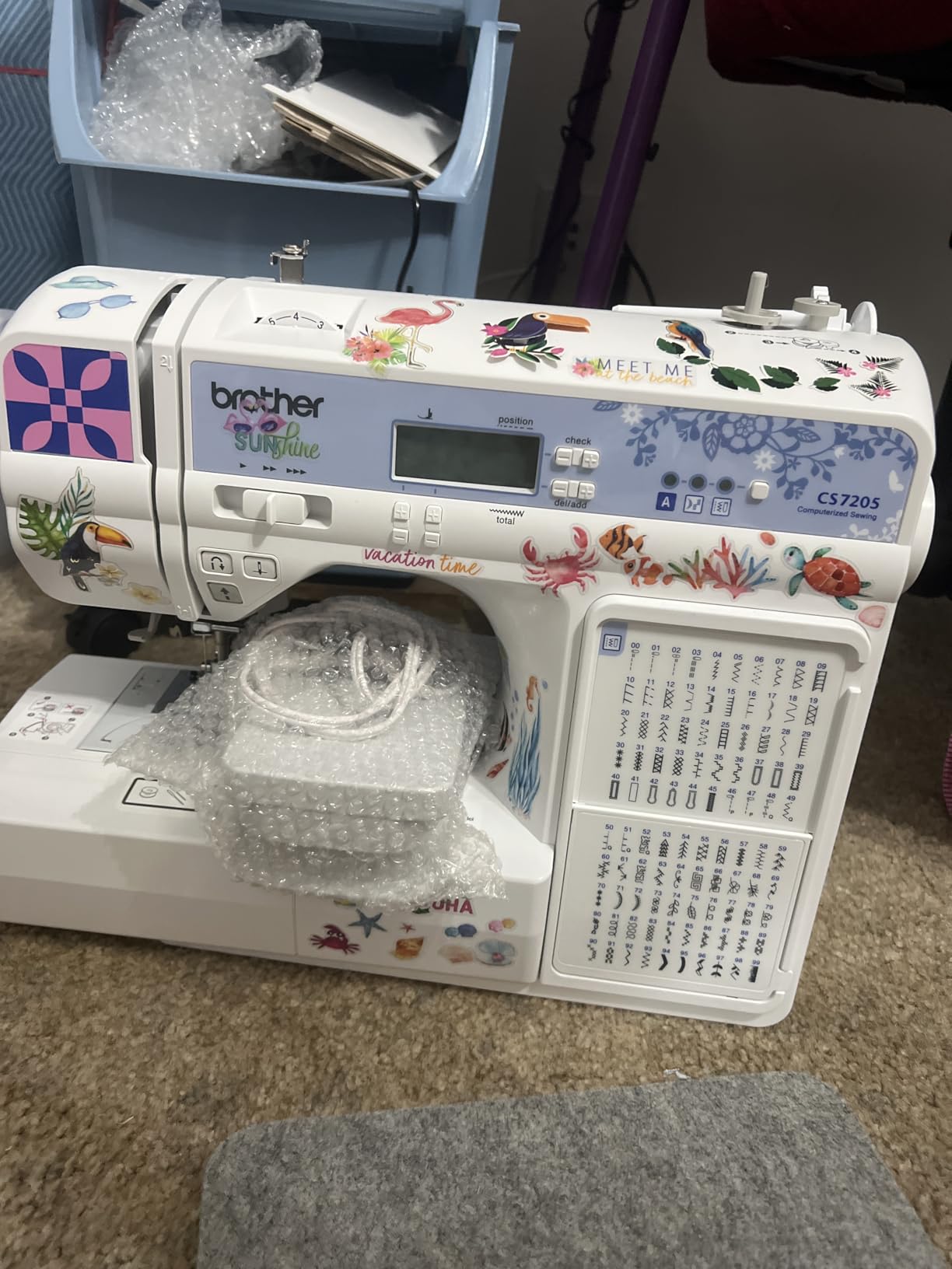 Brother CS7205 Computerized Machine, 150 Built Stitches, 1 Font, Wide Table, 11 Sewing Feet customer photo 2