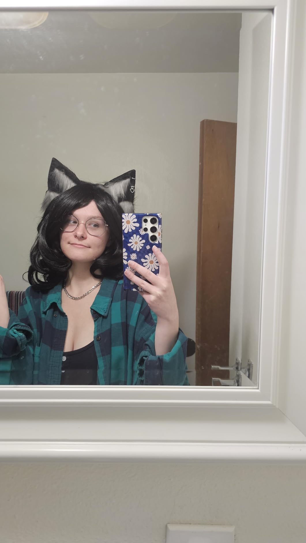Heat Resistant Medium Length Black Fluffy Curly Wavy Cosplay Wig Anime Daiy Wear Hair Women Man Full Wigs customer photo 1