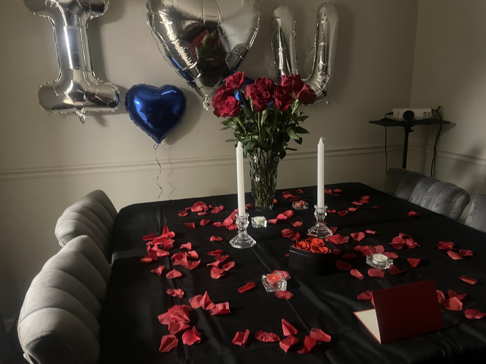Romance Helpers Romance-in-a-Box Romantic Gift Box Romantic Decorations for Special Night | Romantic Basket with Candles and Rose Petals customer photo 2
