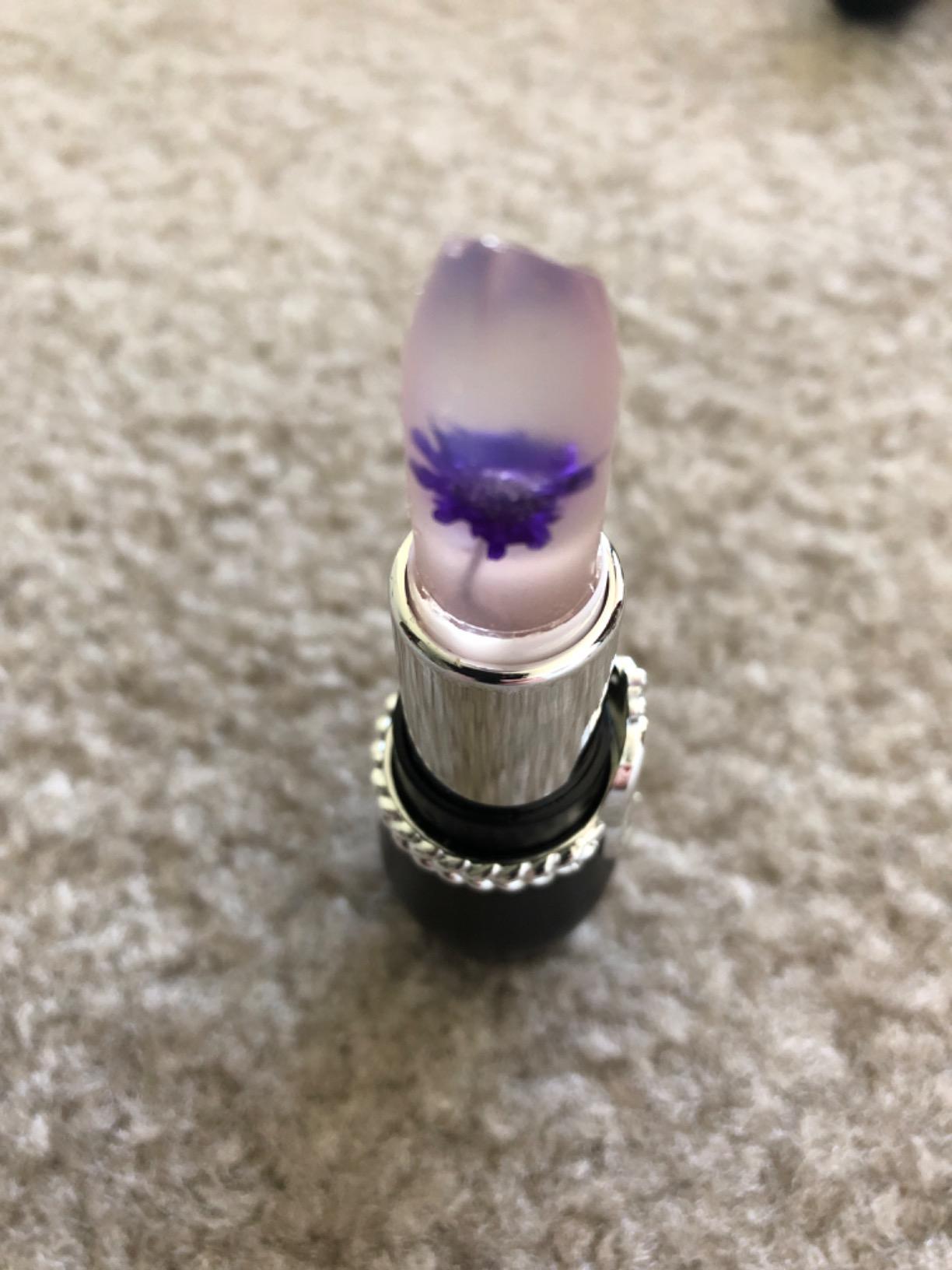 Pack of 6 Crystal Flower Jelly Lipstick, Long Lasting Nutritious Lip Balm Lips Moisturizer Magic Temperature Color Change Lip Gloss, Small Gifts, Mothers Day Gifts, Teacher Appreciation Gifts (Pink) customer photo 2