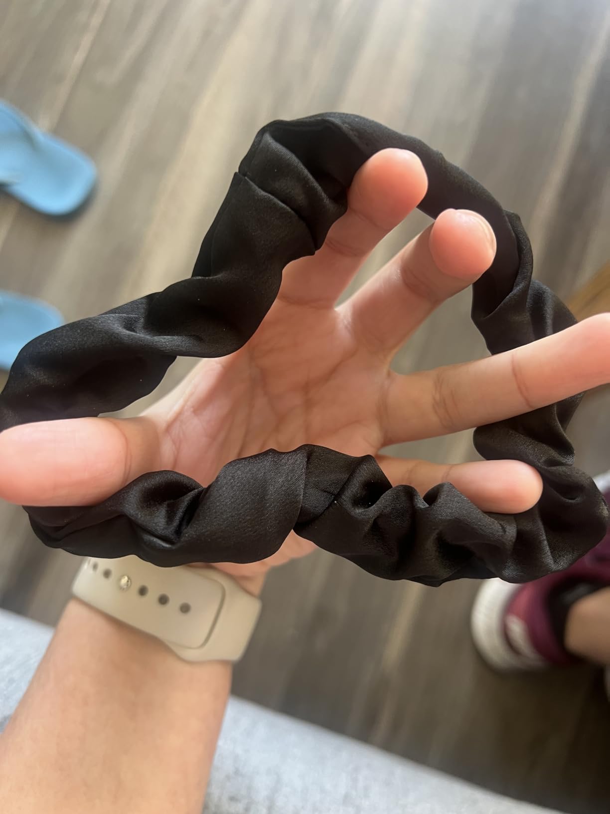 Kitsch Satin Scrunchies for Women - No Crease Hair Ties - Soft Satin Hair Scrunchies for Girls - Frizz Free customer photo 2