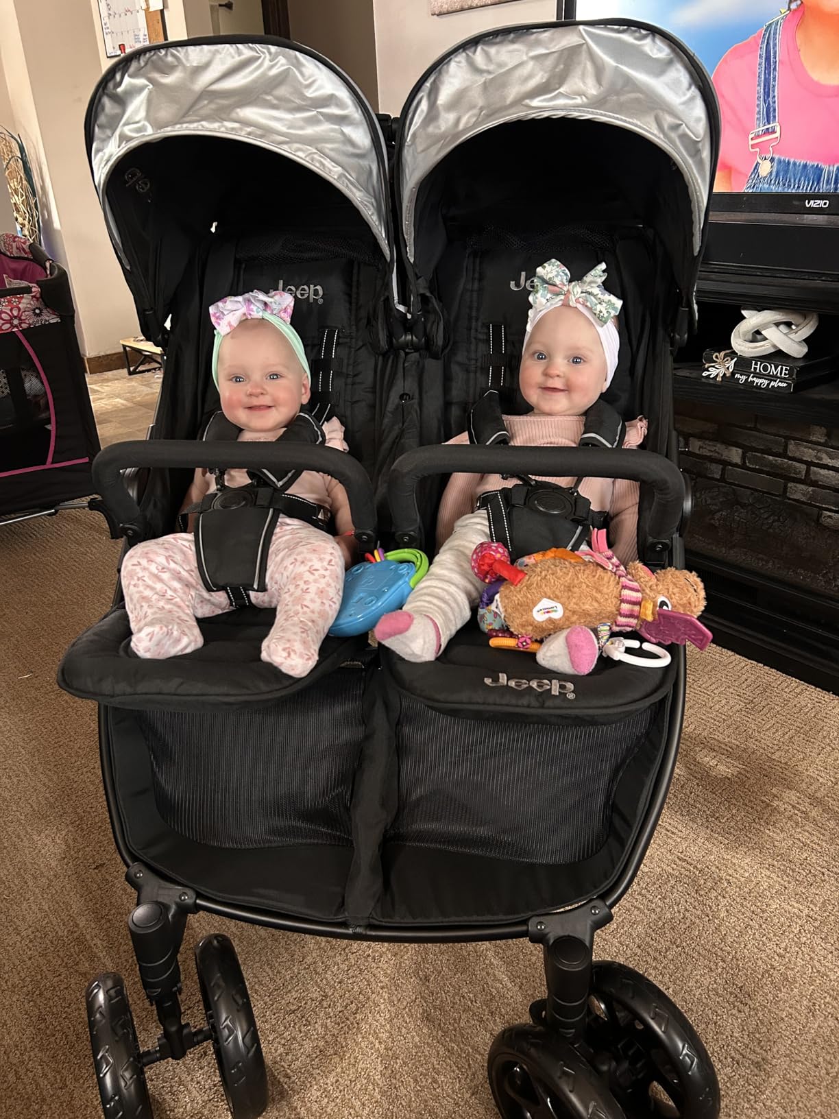 Jeep Destination Ultralight Side x Side Double Stroller, Midnight customer photo 1