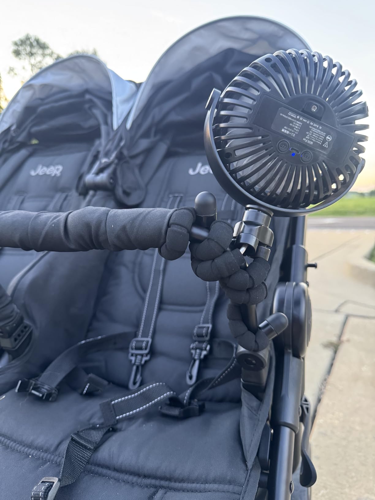 Jeep Destination Ultralight Side x Side Double Stroller, Midnight customer photo 2