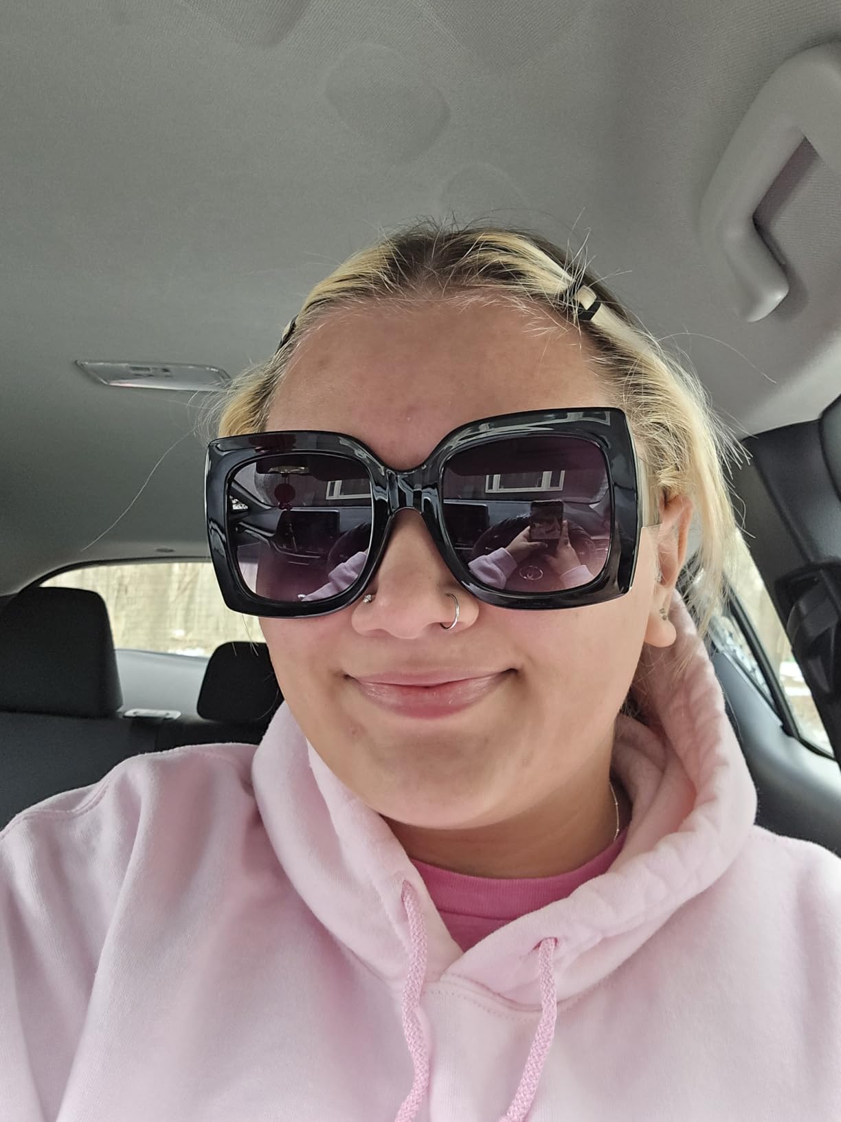 GQUEEN Oversized Square Frame Sunglasses Womens Retro Vintage Trendy Shades S904 customer photo 1