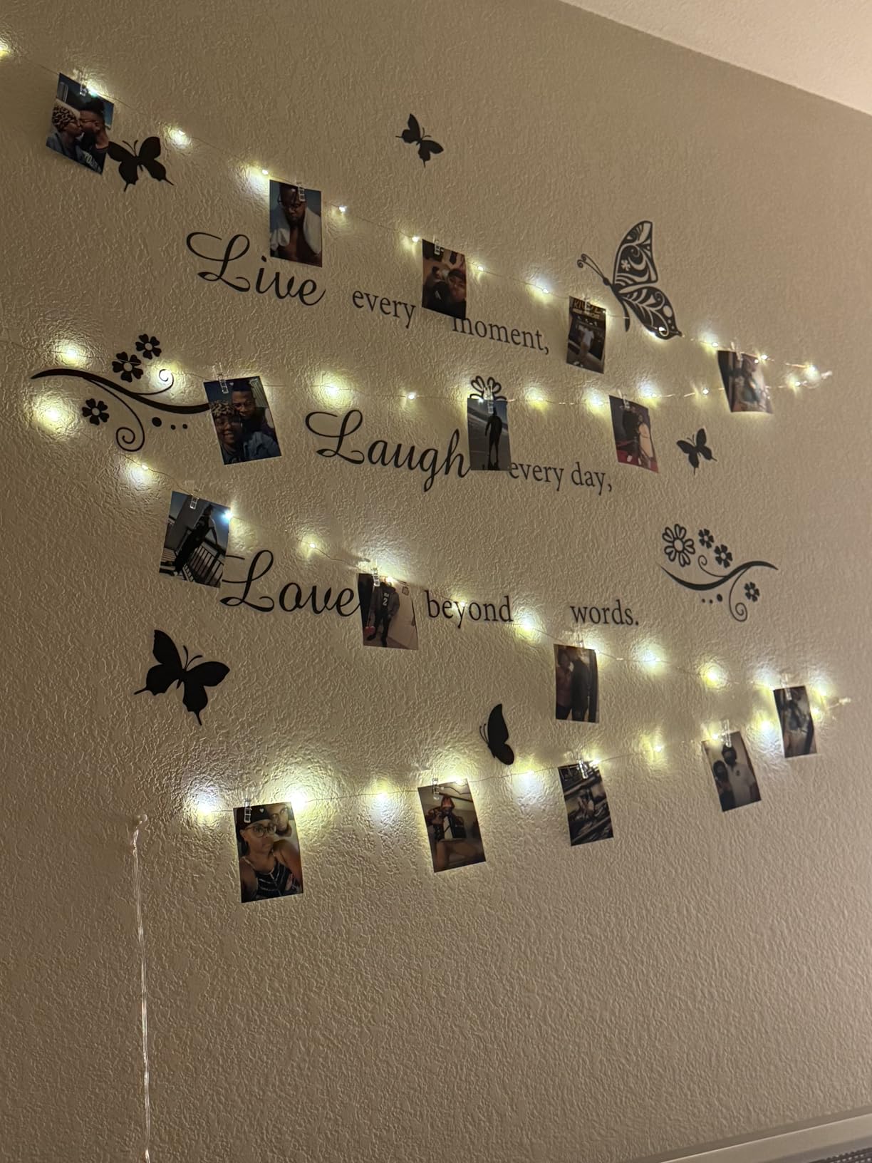 LECLSTAR 50 LED Photo Clips String Lights, 17ft with Remote - 8 Modes Fairy Lights to Clip on Pictures, Photos, Cards customer photo 1