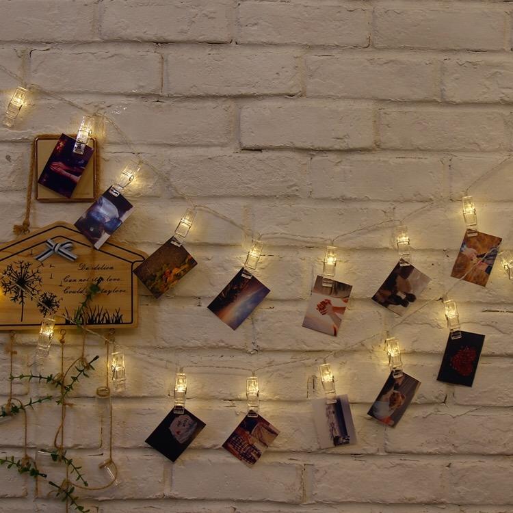 LECLSTAR 50 LED Photo Clips String Lights, 17ft with Remote - 8 Modes Fairy Lights to Clip on Pictures, Photos, Cards customer photo 2