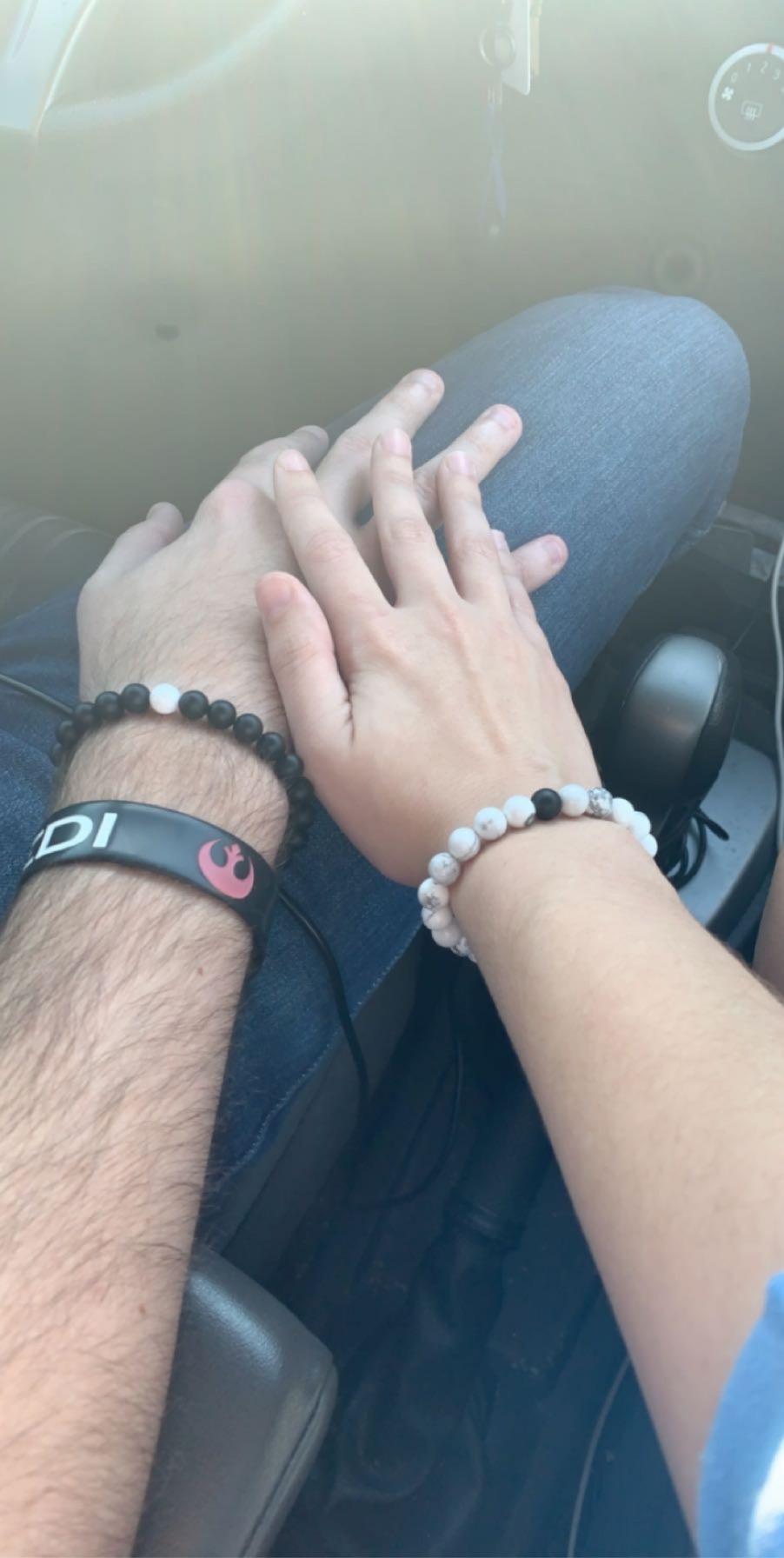 Lucky Feather Relationship Matching Couples Bracelets - Unique Birthday Anniversary Gift Set customer photo 2