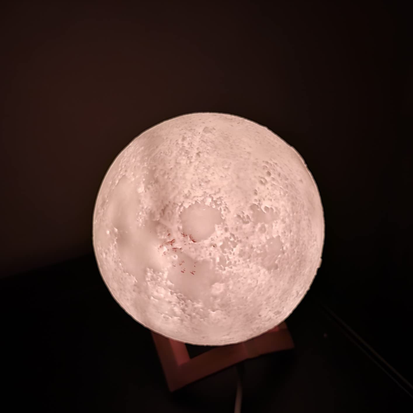 GDPETS Moon Lamp, 16 Colors Moon Night Light with Stand & Remote & Touch Control and USB Rechargeable Decorative Light Up Moon Lamp for Baby Kids Lover Birthday Party Gifts (4.8 inch) customer photo 2