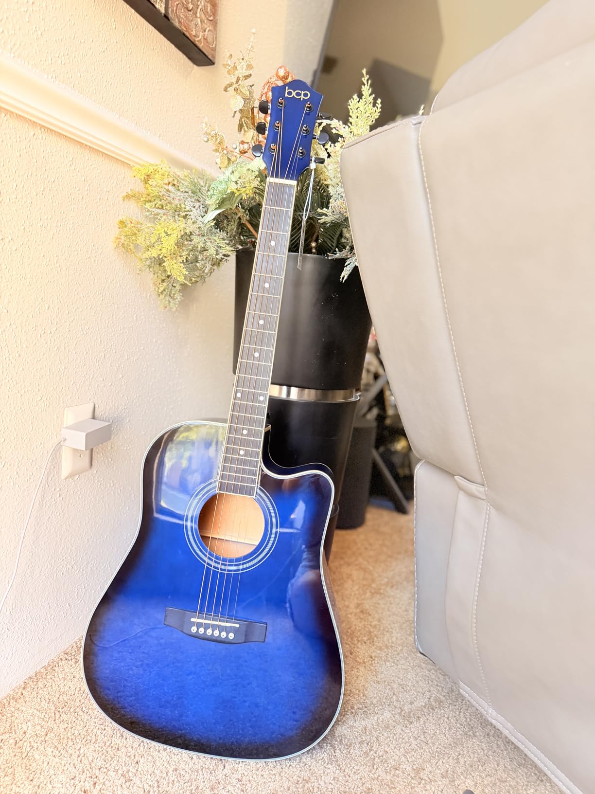 Best Choice Products 41in Beginner Acoustic Guitar - Full Size All Wood Cutaway with Case, Strap, Capo, Strings, Picks customer photo 1
