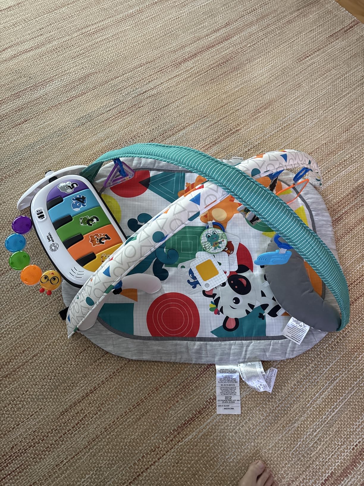 Baby Einstein 4-in-1 Kickin' Tunes Music and Language Play Gym and Piano Tummy Time Activity Mat customer photo 2