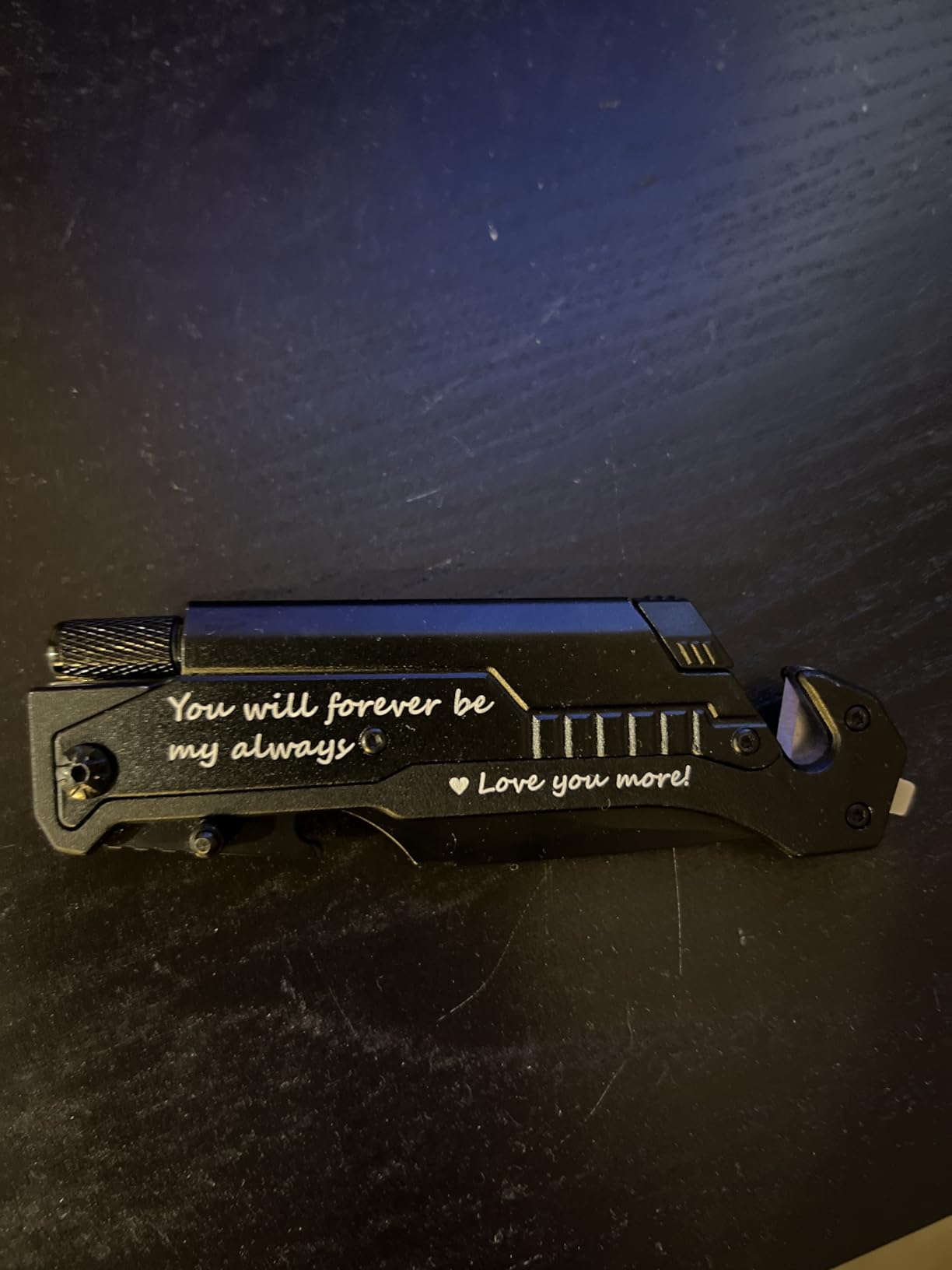 Husband Birthday Present, Pocket Knife with 6 Functions, LED Light, Fire Starter, Bottle Opener, Seat Belt Cutter, Glass Breaker, Anniversary Present for Men, Boyfriend, Father's Day customer photo 2