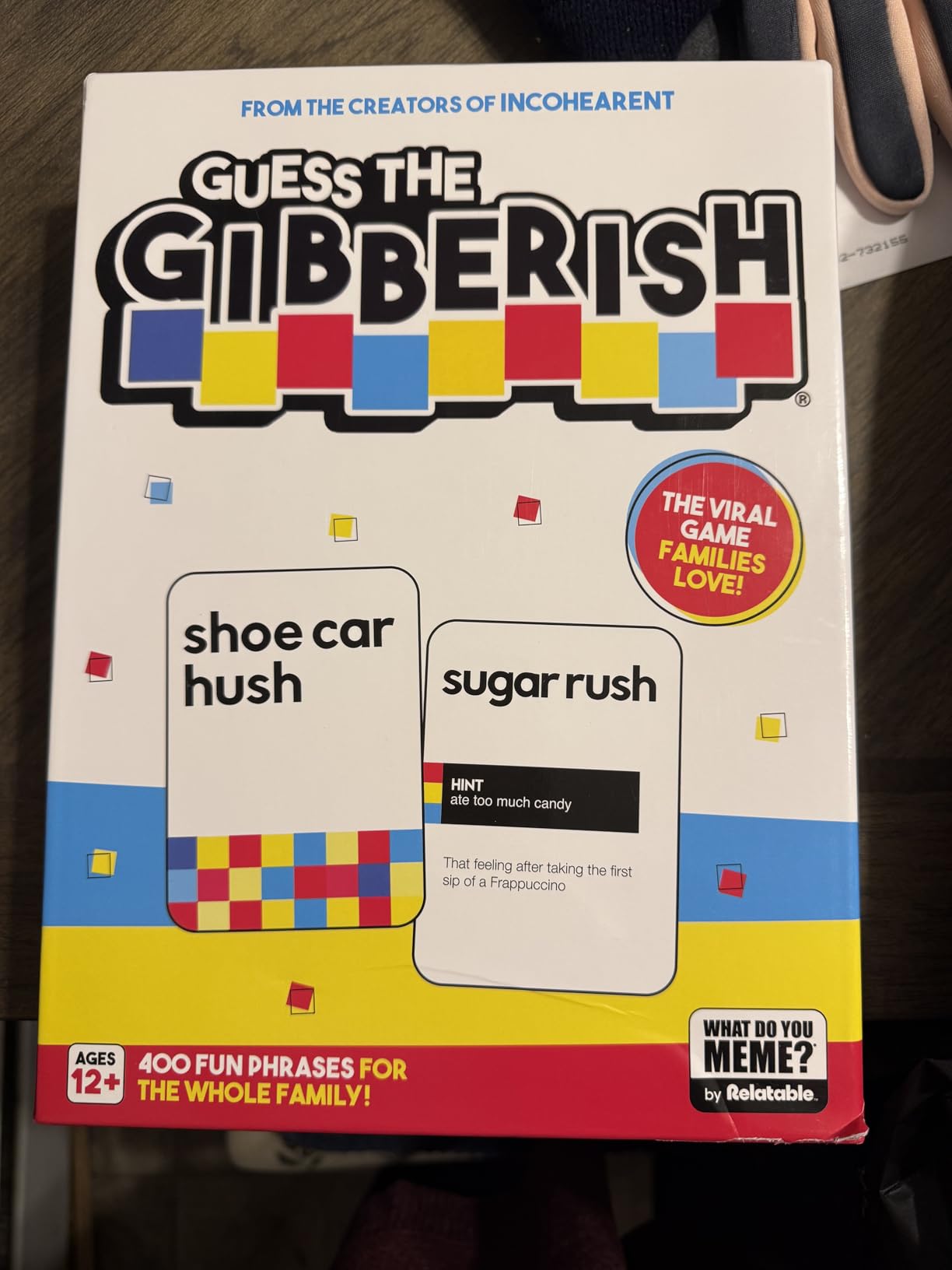 Incohearent, The Guess The Gibberish Party Game by Relatable, A Funny Card Game for Adults, Great for Bachelorette Party Games or Game Night Games, Includes 300 Cards customer photo 1