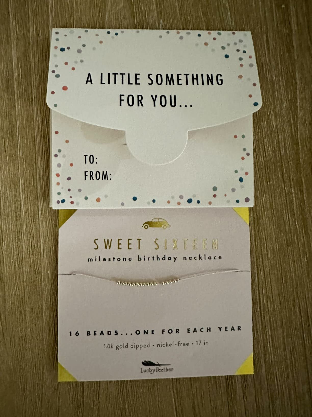 Lucky Feather Sweet 16 Gifts for Girls | 16th Birthday Necklace Gift Idea for 16 Year Old | 16 year old girl gifts Pendant | 16th birthday gifts for girls | 14K Gold-Plated customer photo 1
