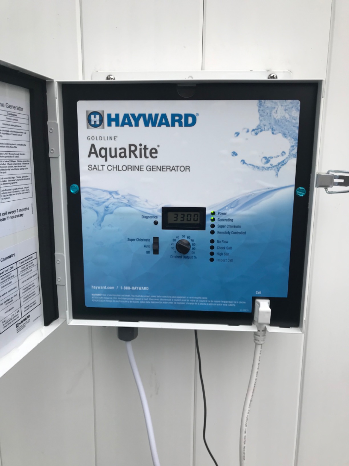 Hayward W3AQR15 AquaRite Salt Chlorination System for In-Ground Pools up to 40,000 Gallons, White customer photo 1