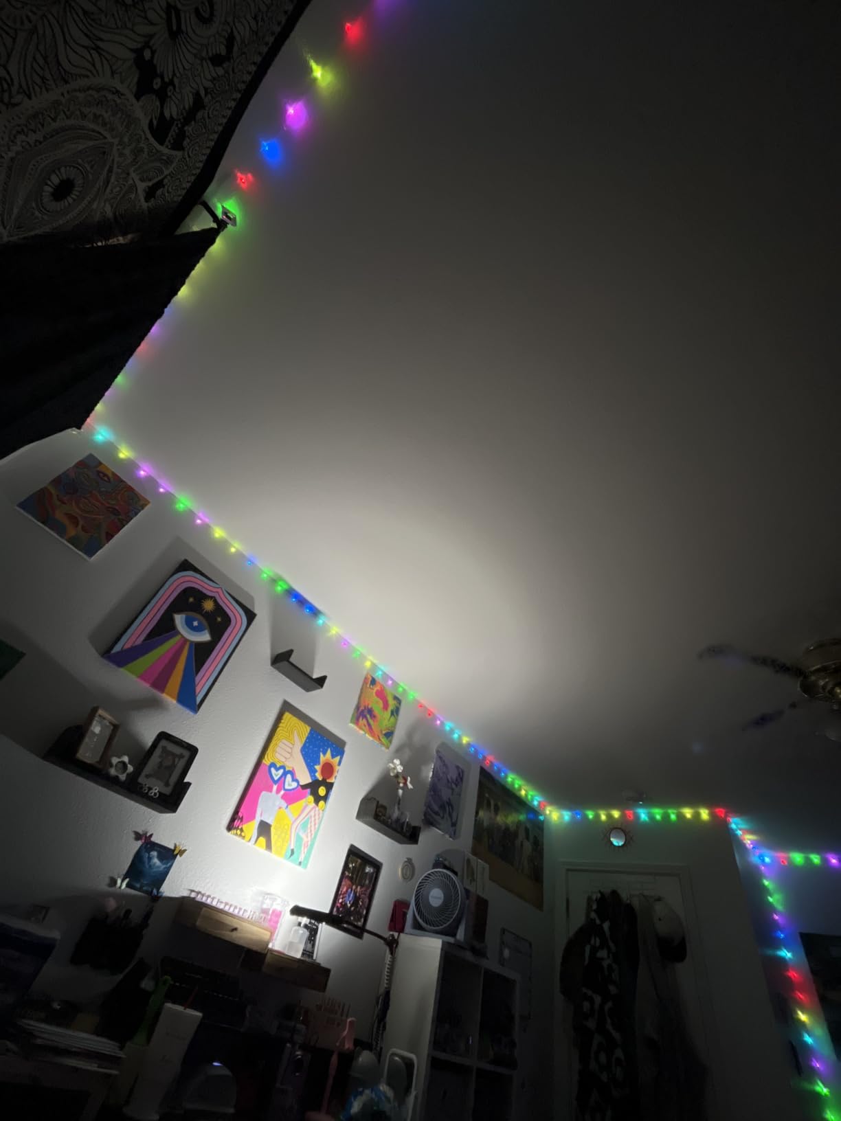 Minetom Color Changing Fairy String Lights - 33 ft 100 LED USB Silver Wire Lights with Remote and Timer, Starry Fairy Light for Bedroom Party Indoor Christmas Decoration, 16 Colors, Adapter Included customer photo 2