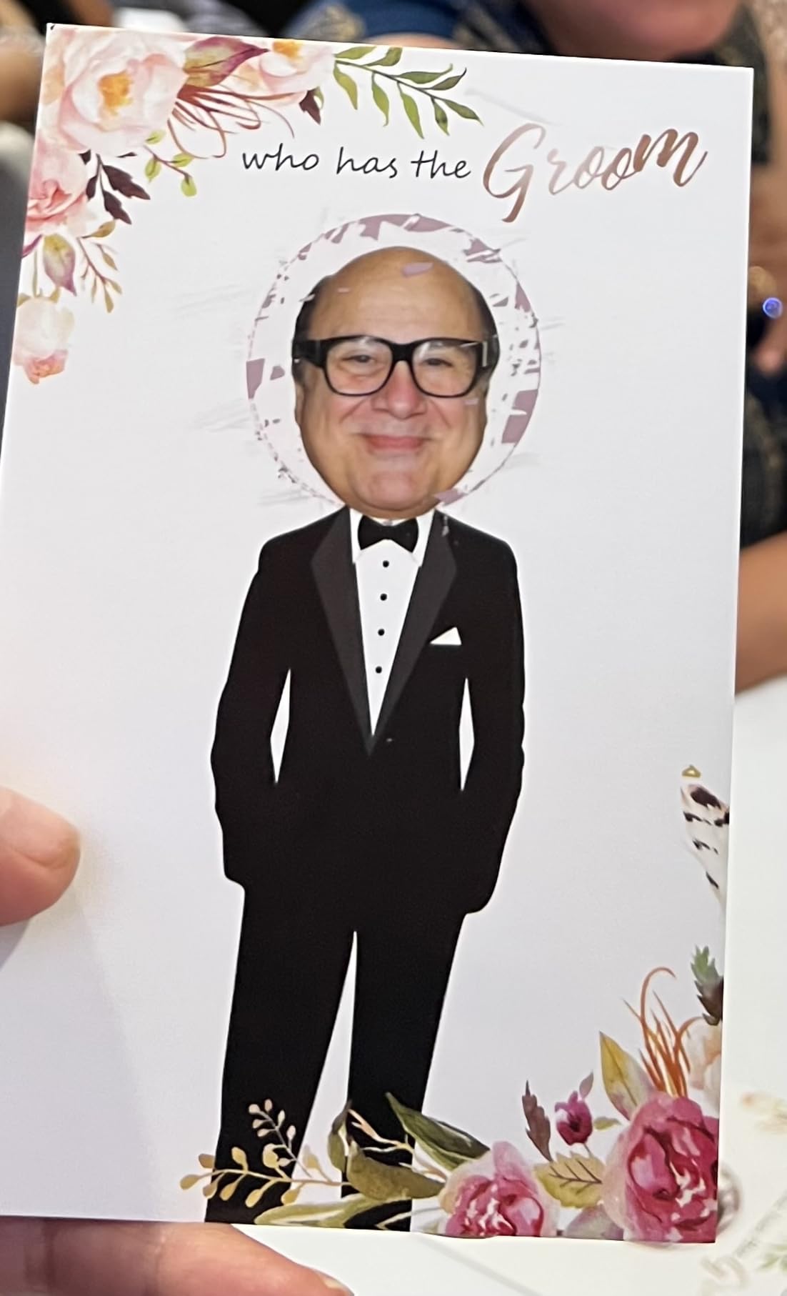 Floral Bridal Shower Games - Who Has The Groom Scratch Off Celebrity Cards Tickets for 48 Guests - Funny Bachelorette Party Games Ideas - Rose Gold White customer photo 1