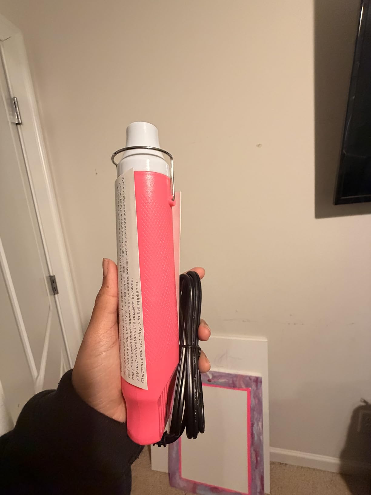 Bubble Removing Tool for Epoxy Resin and Acrylic Art, DIY Glitter Tumblers, Specially-Designed Heat Gun for Making Acrylic Resin Travel Mugs Tumblers to Remove Air Bubbles (Pink) customer photo 2
