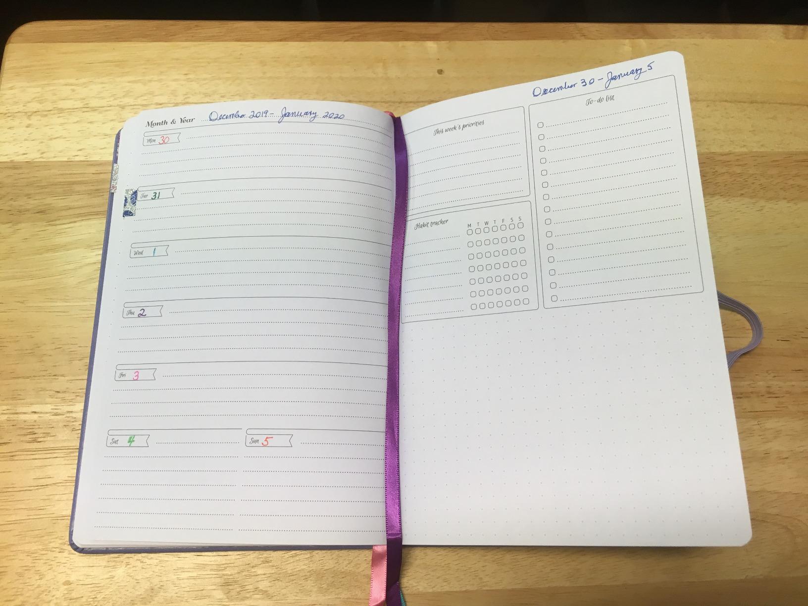 GoGirl Planner and Organizer for Women - A5 Size Weekly Planner, Goals Journal & Agenda to Improve Time Management, Productivity & Live Happier. Undated - Start Anytime, Lasts 1 Year - Purple customer photo 1