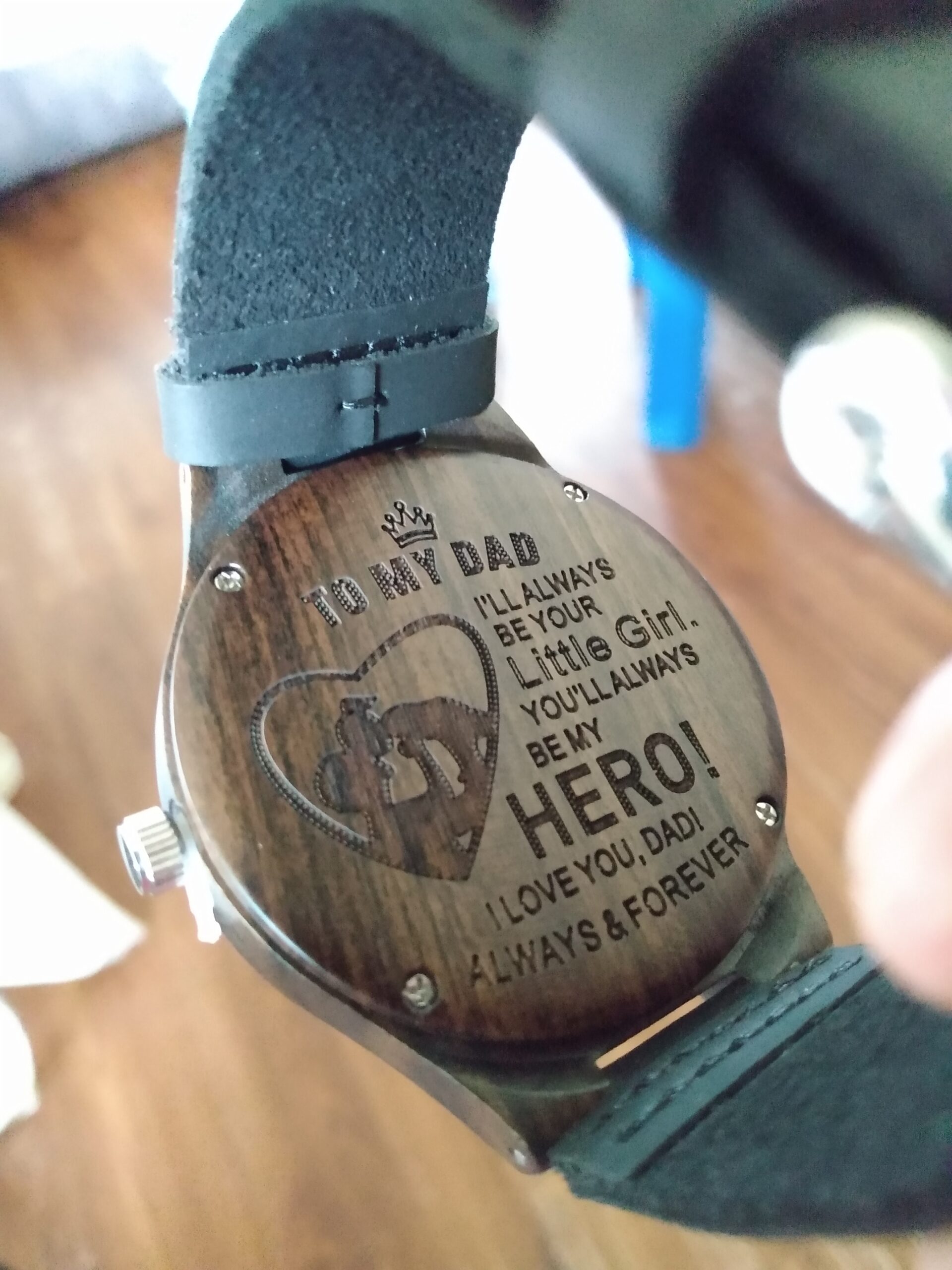 Engraved Wood Watch for Men Boyfriend Husband Him As Personalized Anniversary Christmas Birthday Father Day Wooden Gifts Idea customer photo 1