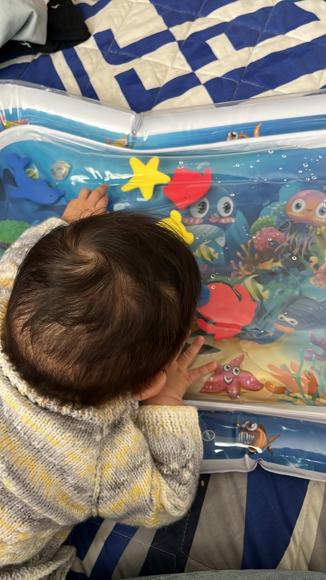 Infinno Inflatable Tummy Time Mat Premium Baby Water Play Mat for Infants and Toddlers, Baby Toys for 3 to 24 Months, Strengthen Your Baby's Muscles, Portable customer photo 1