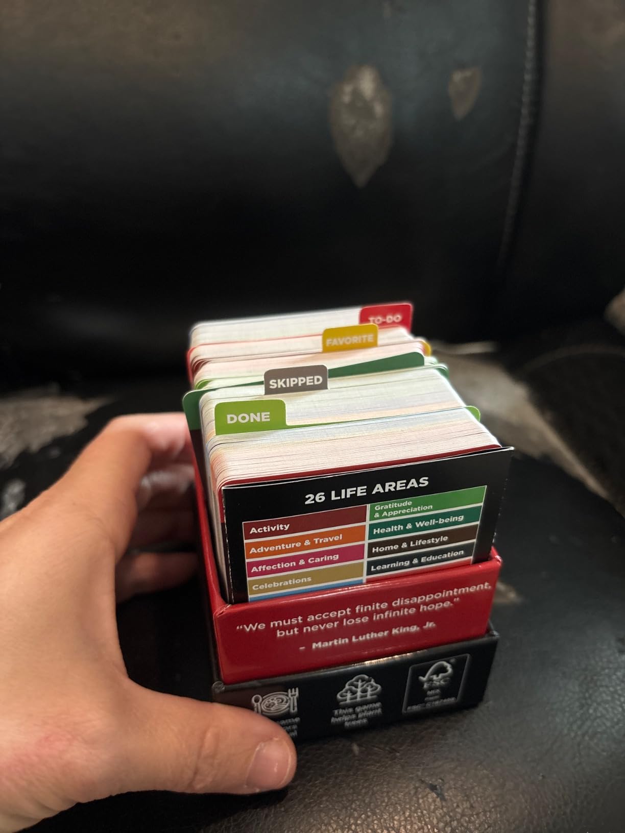 Life Sutra Couple Reconnect 3 in 1 Game - 200 Classsic Conversation Cards, 100 Scratch Off Date Adventures and Endless Date Nights Combinations with The Couples Dice Game. Ideal Valentine's Gift customer photo 2