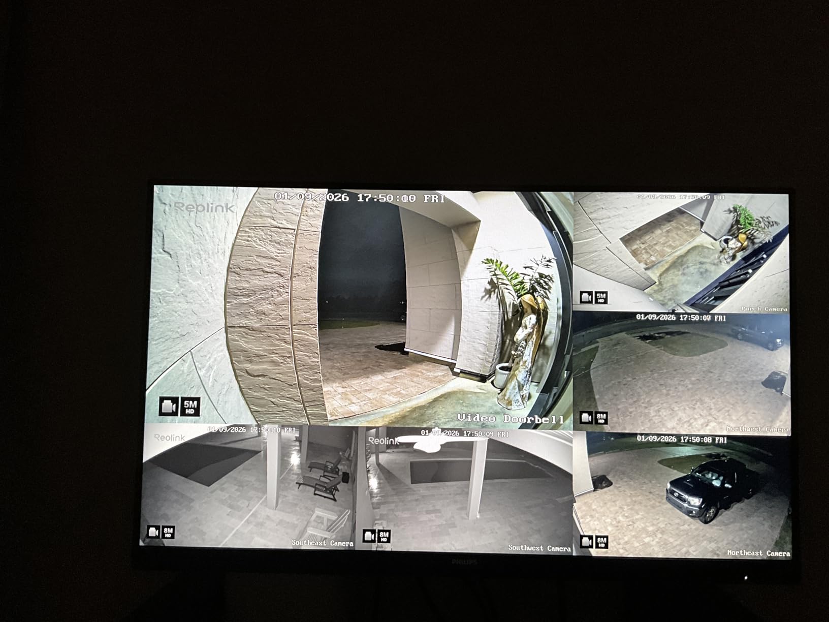 REOLINK 4K Security Camera System, 4pcs H.265 PoE Wired Turret Cameras with Person Vehicle Detection, 4K/8MP 8CH NVR with 2TB HDD customer photo 2