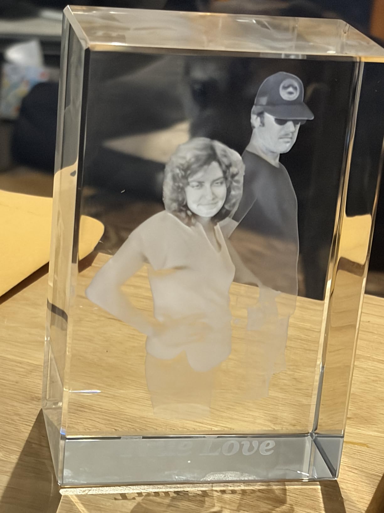 ArtPix 3D Crystal Photo, Personalized Gifts for Women, Wife, Her, Him, Men, Husband, Grandma, Great Customized Gift With Your Own Photo, Custom Glass 3D Laser Etched Picture Wedding customer photo 1