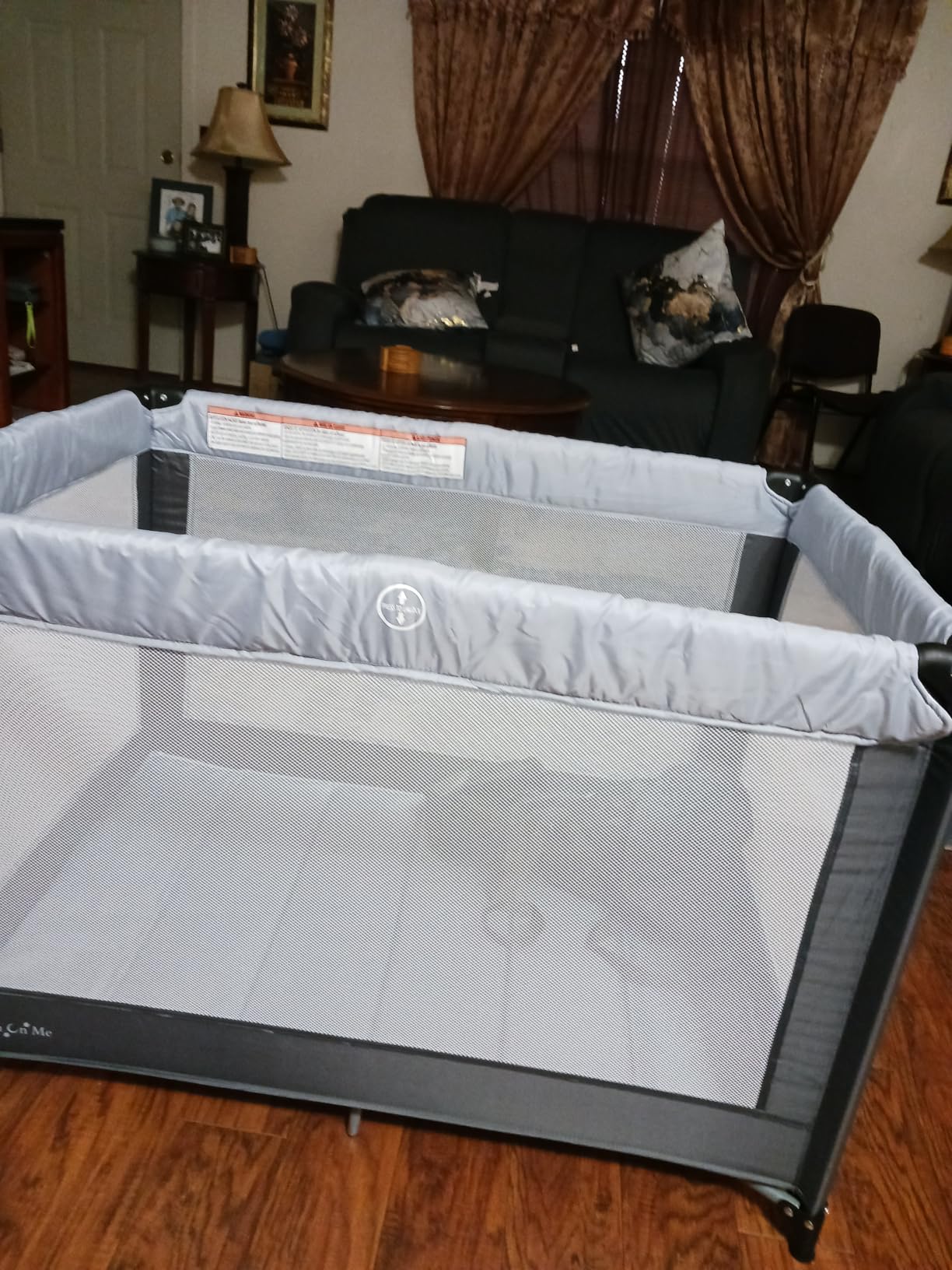 Dream On Me Nest Portable Playard , Award-Winning Lightweight Travel Playpen for Baby. Quick Fold, Mesh Sides, Foldable Mattress Pad, No-Tool Assembly, Meets ASTM/CPSC Standards -Grey customer photo 2